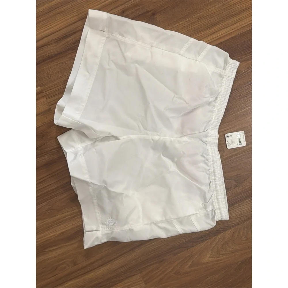 NWT Free People Movement Look Back At It Athletic Logo Shorts XL White Relaxed